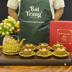 Bộ ấm trà men hoả biến