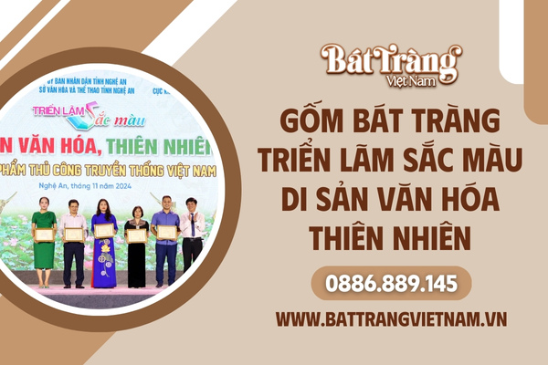 Gốm Bát Tràng trong triển lãm Sắc màu tỉnh Nghệ An