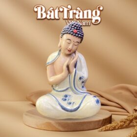 Tượng Phật An Nhiên men rạn gốm sứ Bát Tràng BT-TP01