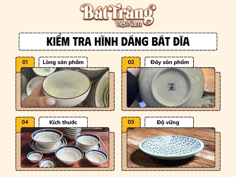 Đặc điểm về kiểu dáng bát đĩa