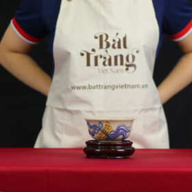 Bát cơm thờ men rạn "họa tiết cuốn thư" BT - ĐT16