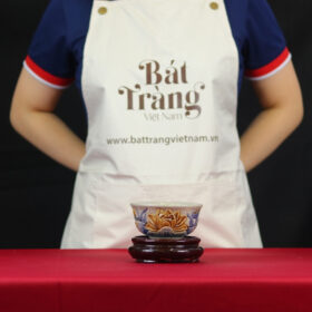 Bát cơm thờ men rạn "họa tiết hoa sen" BT - ĐT14