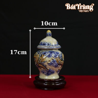 Chóe thờ men rạn họa tiết rồng BT - ĐT07