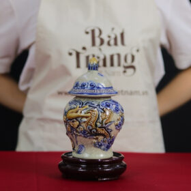 Chóe thờ men rạn họa tiết rồng BT - ĐT07