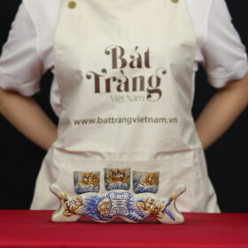 Kỷ ngai thờ 3 ly nước men rạn "họa tiết hoa sen" BT - ĐT29