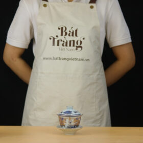 Bát sâm thờ men lam họa tiết rồng vẽ vàng (mẫu 1) BT-ĐT79