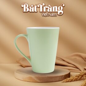 Ly Sứ Bát Tràng Dáng Vát Cao Quai Bán Tim 400ml BT-LS05