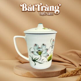Cốc Lipton Có Nắp Vẽ Tay Dáng Trụ Tròn 350ml BT-LS14