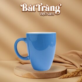 Cốc sứ dáng thóp quai C 250ml men bóng BT-LS10