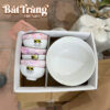 Bộ bát đĩa in logo được đựng trong hộp carton