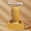 Chum nước men vàng khắc tân cổ điển vàng viền tròn BT-LN09