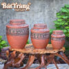 Ảnh thực tế chum sành ngâm rượu họa tiết trống đồng Đông Sơn BT-CR02