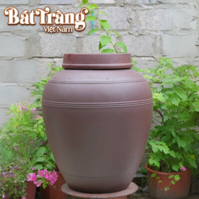 Mô tả chum sành ngâm rượu trơn gốm Bát Tràng BT-CR03