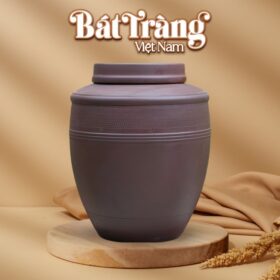 Chum sành ngâm rượu trơn gốm Bát Tràng BT-CR04