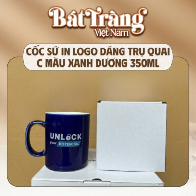 Xưởng Gốm Việt nhận in logo theo yêu cầu trên nền men màu, đảm bảo độ bám lâu dài