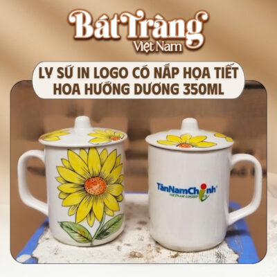 Xưởng Gốm Việt cung cấp dịch vụ in logo theo yêu cầu trên cả thân ly và hộp quà