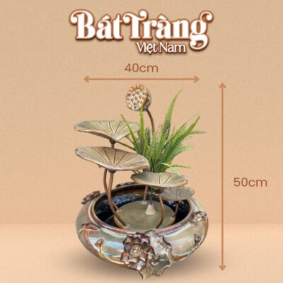 Kích thước lớn 50 x 40 cm phù hợp với các không gian rộng như phòng khách, sảnh chờ