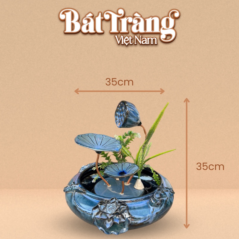 Sản phẩm có kích thước 35 x 35 cm, dễ dàng sắp đặt mà không chiếm nhiều diện tích