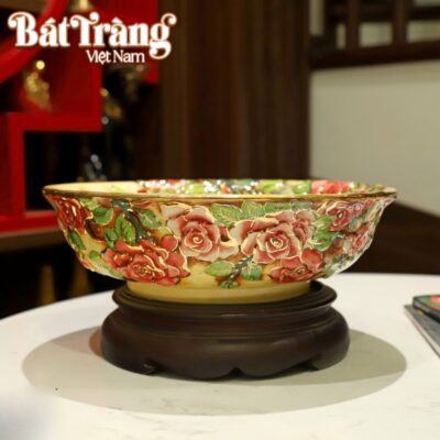 Gốm sứ Bát Tràng Việt Nam nhận cung ứng bát thả hoa với số lượng lớn