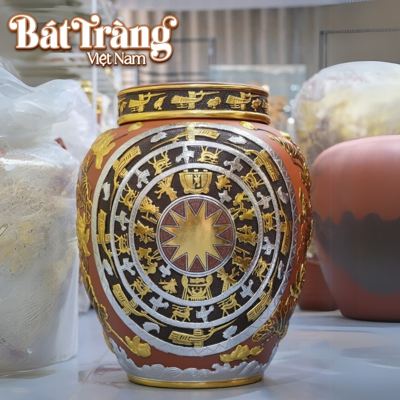 Xưởng gốm Bát Tràng nhận gia công số lượng lớn chum BT-CR09 cho doanh nghiệp
