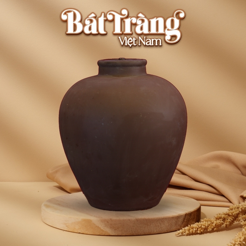 Chum sành ngâm rượu Bát Tràng không tráng men BT-CR13