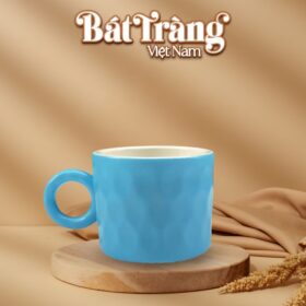 Cốc Sứ Bát Tràng Men Màu Tổ Ong Dáng Trụ Lùn 250ml BT-LS22