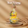 Hồ lô gốm sứ Bát Tràng màu vàng Cửu Ngư Vạn Phúc BT-HL15