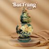 Hồ lô gốm sứ Bát Tràng màu xanh lá Bát Mã Hồng Lộc BT-HL04