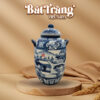 Vò đựng rượu sứ men lam Bát Tràng họa tiết Sơn Thủy BT-CR29