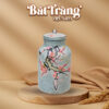 Bình đựng nước Bát Tràng Việt Nam dáng trụ vẽ đào điểu BT-BN06