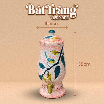 Tham khảo kích thước bình đựng nước dáng ly Bát Tràng