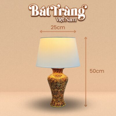 Tham khảo kích thước đèn ngủ Bát Tràng