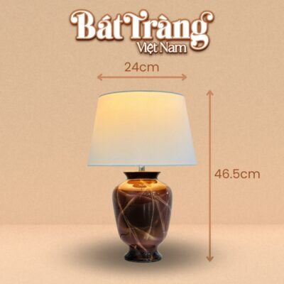 Tham khảo kích thước đèn ngủ Bát Tràng