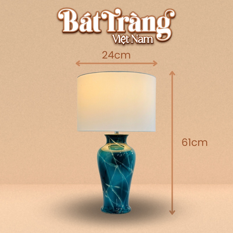 Tham khảo kích thước đèn ngủ Bát Tràng