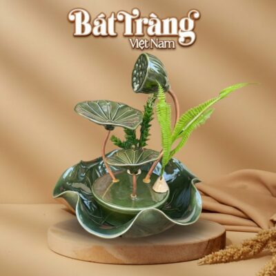 Đài phun nước gốm sen Bát Tràng An Nhiên