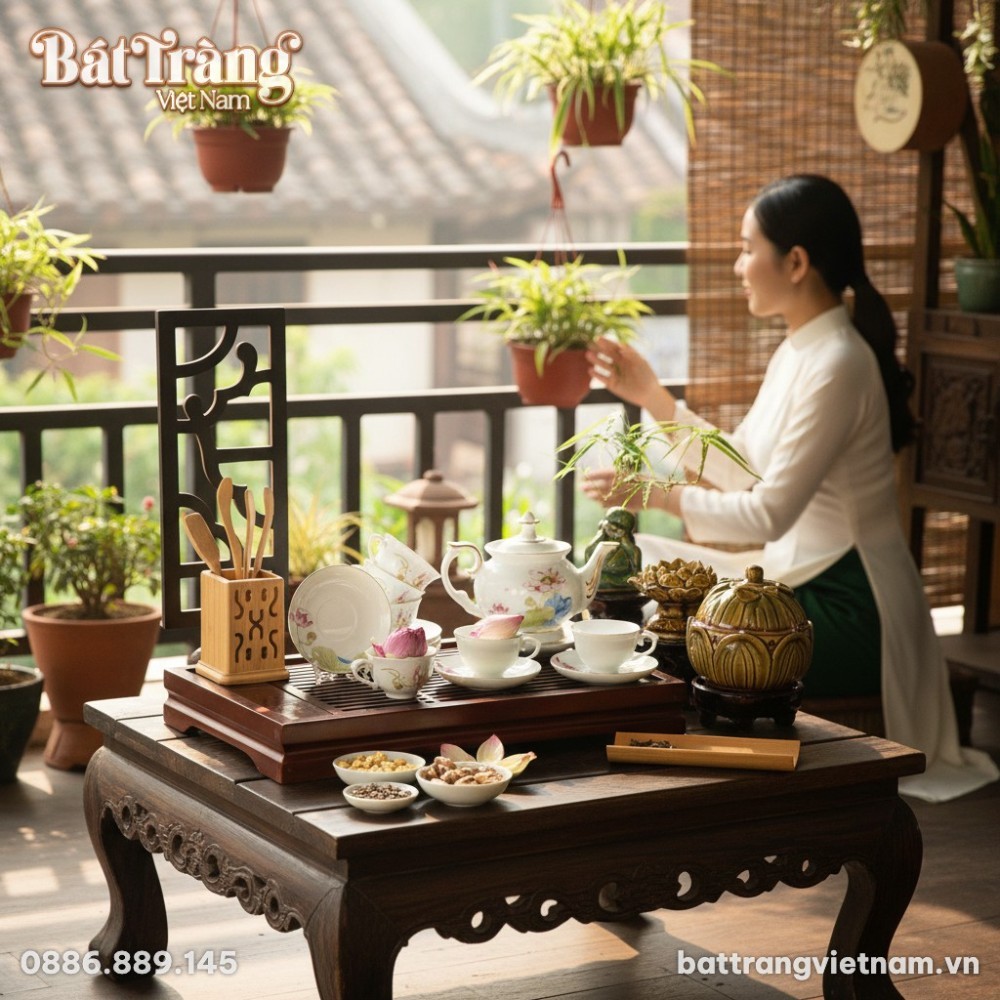 Buổi sáng bình yên tại ban công nhà Việt, một p...