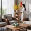 Bộ khay mứt Bát Tràng men xanh ngọc đặt tinh tế...