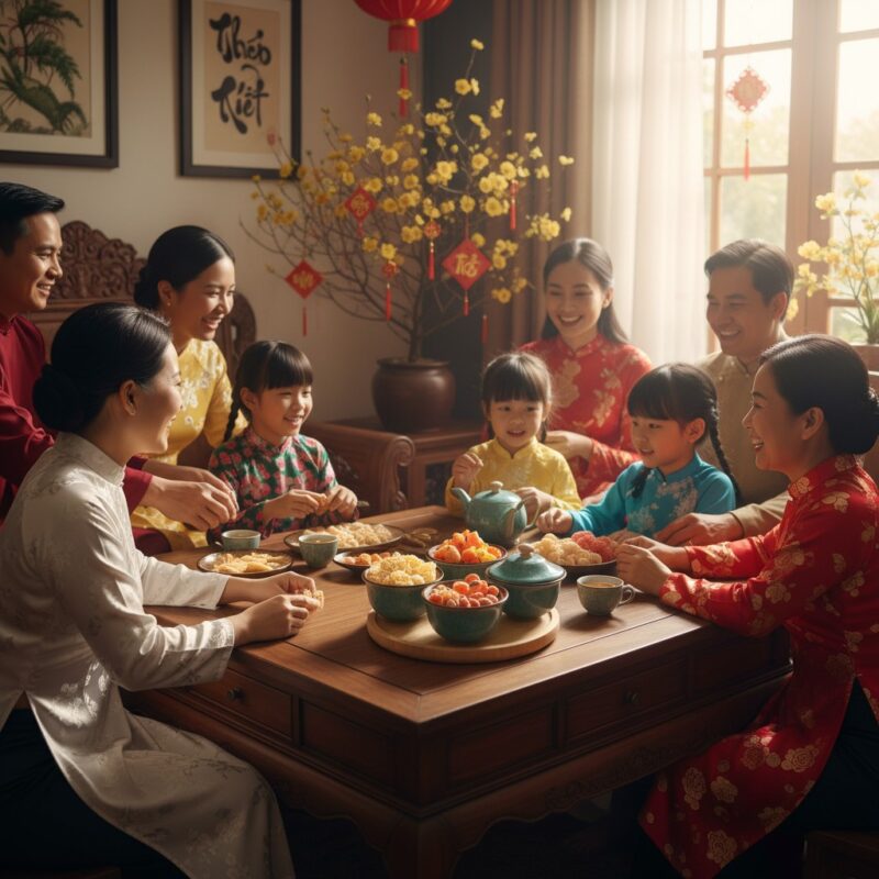 Không khí rộn ràng của 1 gia đình Việt Nam đang... Không khí rộn ràng của 1 gia đình Việt Nam đang...