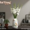 Cận cảnh lọ hoa gốm Bát Tràng H29cm họa tiết ch...