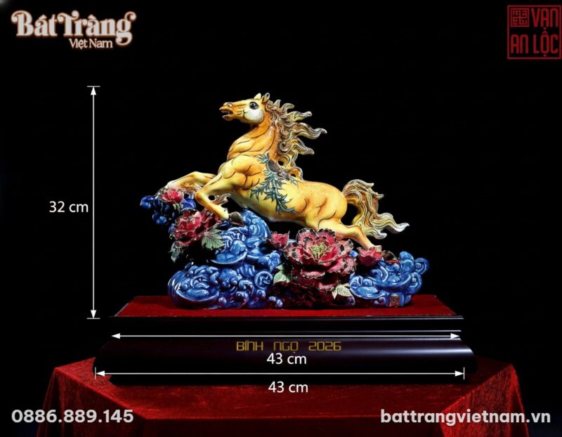 Kích thước Tượng Ngựa Phi Trên Mây Và Hoa Mẫu Đơn Gốm Sứ Bính Ngọ Kích thước Tượng Ngựa Phi Trên Mây Và Hoa Mẫu Đơn Gốm Sứ Bính Ngọ