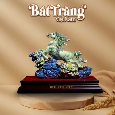 Tượng Ngựa Phong Thủy Mã Đáo Thành Công Bính Ngọ 2026 men xanh lục bảo - Ảnh đại diện