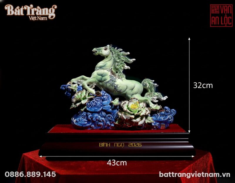 Kích thước Tượng Ngựa Phong Thủy Mã Đáo Thành Công Bính Ngọ 2026 men xanh lục bảo Kích thước Tượng Ngựa Phong Thủy Mã Đáo Thành Công Bính Ngọ 2026 men xanh lục bảo