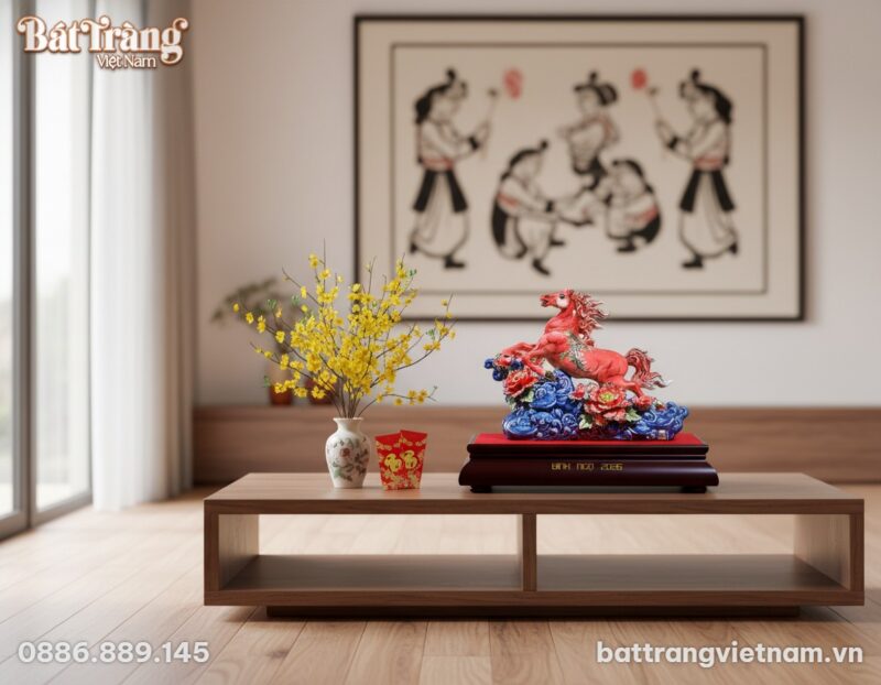 Chụp ảnh lifestyle tượng Ngựa Phong Thủy Đỏ đặt... Chụp ảnh lifestyle tượng Ngựa Phong Thủy Đỏ đặt...