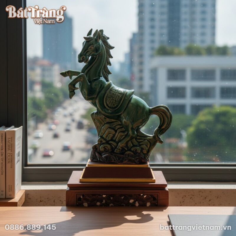 Cận cảnh tinh xảo tượng Thanh Mã men rạn xanh n... Cận cảnh tinh xảo tượng Thanh Mã men rạn xanh n...