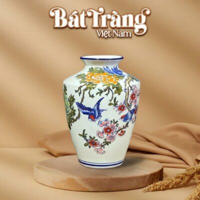 Bình cắm hoa vai vuông vẽ chim én cành đào BT-LH51 - Ảnh đại diện