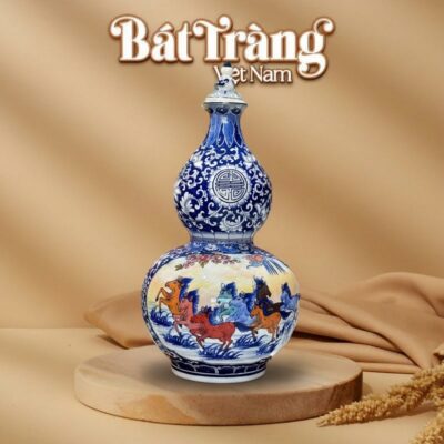 Bình Hồ Lô Nhị Cảnh Bát Mã - Thuận Buồm Bát Tràng BT-HL19 - Ảnh đại diện