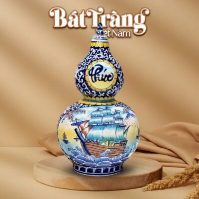 Bình Hồ Lô Nhị Cảnh Thuyền Buồm - Công Đào Bát Tràng BT-HL20 - Ảnh đại diện