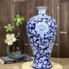 Kích thước Bình hoa dáng mai bình men xanh vẽ hoa mẫu đơn BT-LH36