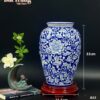 Kích thước Bình hoa dáng xoài vẽ hoa mẫu đơn men xanh BT-LH39