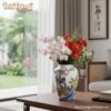 Bình hoa sứ Bát Tràng (không có đế gỗ) cắm hoa ...